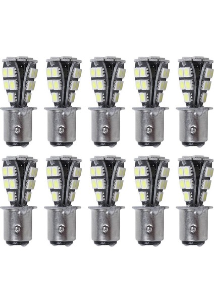 10X 1157 P21W BAY15D 5050 18 Smd LED Kuyruk Fren Durdur Ampul Beyaz (Yurt Dışından)