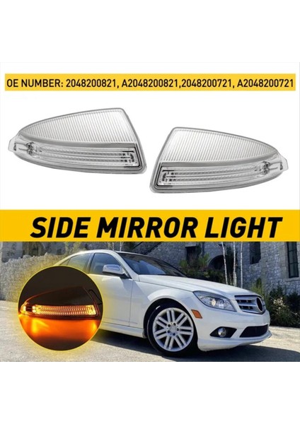 1pair Yan Kapı LED Işık Lambaları Kapı Kanadı Ayna Dönüş Sinyali Lambası Mercedes-Benz W204 W164 ml Sınıf ML300 (Yurt Dışından)