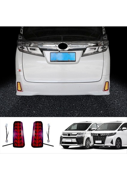 Araba LED Arka Tampon Sis Farları Fren Işıkları Toyota Alphard/vellfire 30 Serisi Için Dinamik Dönüş Sinyal Işıkları (Yurt Dışından) modelleri