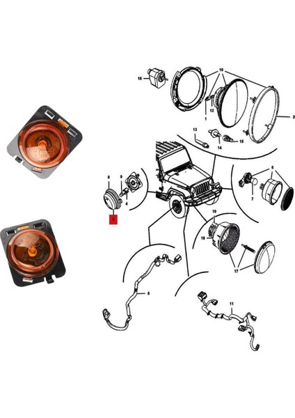 Ampuller Yan Ön Çamurluk Lambası Dönüş Sinyali Wrangler-Jk 2007-2015 Halojen Işaretleyici Yan Lamba Temizleme Işıkları (Yurt Dışından) fiyatları