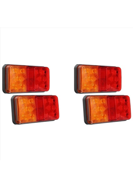 4pcs 12V 10LED Su Geçirmez Kamyon Römorku Kamyon Kuyruğu Işık Arabası Dönüş Sinyali Fren Arka Durdurma Lambası Tekne Rv Kamp Göstergesi (Yurt Dışından)