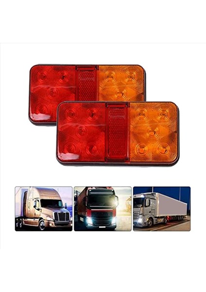 4pcs 12V 10LED Su Geçirmez Kamyon Römorku Kamyon Kuyruğu Işık Arabası Dönüş Sinyali Fren Arka Durdurma Lambası Tekne Rv Kamp Göstergesi (Yurt Dışından) fiyatları
