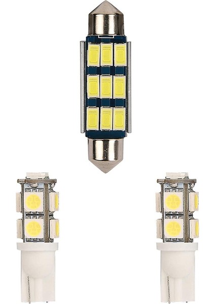 Jk Dome Ampuller Iç Parlak Beyaz Üst LED Okuma Haritası Işıkları Kiti Jk Jk 2007-2017 4 Kapı-3 Pcs (Yurt Dışından)