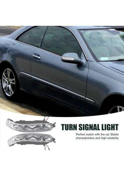 Araba LED Sol + Sağ Çift Dönüş Sinyali Işık Yan Ayna Lambası Mercedes Benz W209 Clk 2002-2009 (Yurt Dışından) modelleri