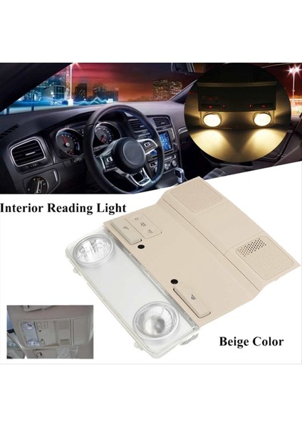 Araba Iç Çatı Haritası Lambası Okuma Işık 1KD947105B Vw cc Jetta 5 Golf Mk5 Mk6 Passat B6 Skoda Octavia Koltuk Bej (Yurt Dışından) fırsatları