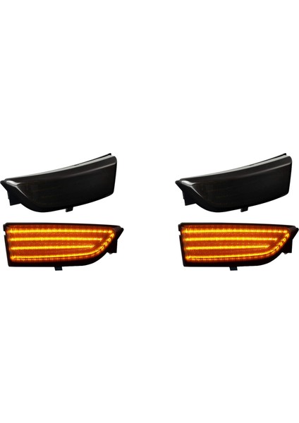 4x Araç Dinamik LED Dönüş Sinyali Dikizle Ayna Işıkları Ford Everest 2015-2019 Ranger T6 Raptor Wildtrak Duman (Yurt Dışından)