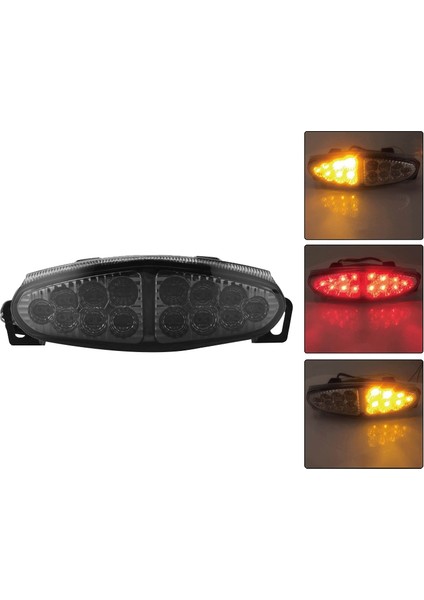 Kawasaki Ninja 650R ER6N Er-6n ER6F 2009 2011 2011 LED Arka Lambalar Arka Kuyruk Fren Sinyal Lambası Işık Motosiklet Er6 N/f Siyah (Yurt Dışından) fiyatları