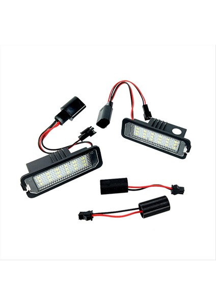 Volkswagen Için 1 Çift Plaka Işığı LED LED Lamp Lamp Plaka Işığı Skoda Polo Golf Porsche Bentley Altea Otomobil Parçaları (Yurt Dışından)