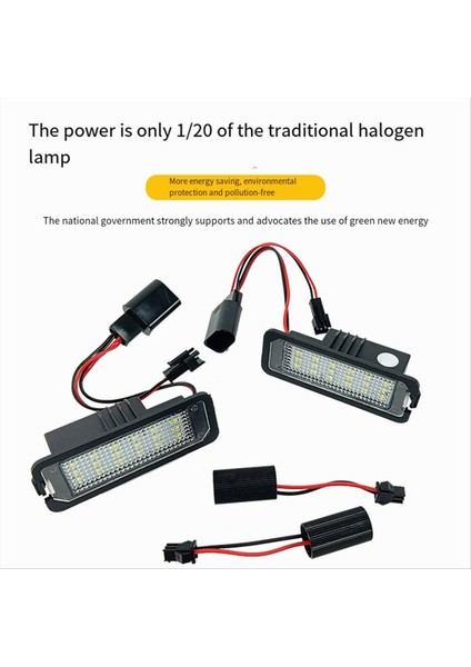 Volkswagen Için 1 Çift Plaka Işığı LED LED Lamp Lamp Plaka Işığı Skoda Polo Golf Porsche Bentley Altea Otomobil Parçaları (Yurt Dışından) fırsatları