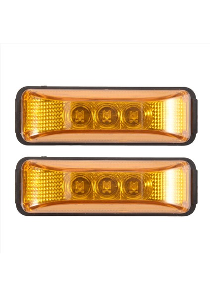 4pcs 24V 3 9inch 3 LED Kamyon Römorku Kırmızı/kehribar Işık Ön LED Işaretleyici Işıklar Boşluk Gösterge Lambası (Yurt Dışından) modelleri