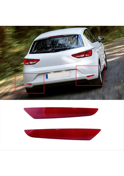 Seat Için Leon Stylance 2013-2019 Arka Tampon Reflektörü Hafif Kırmızı Lens Kapağı L &amp R (Yurt Dışından)