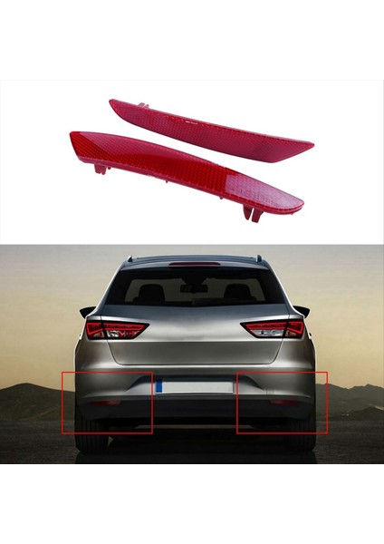 Seat Için Leon Stylance 2013-2019 Arka Tampon Reflektörü Hafif Kırmızı Lens Kapağı L &amp R (Yurt Dışından) fiyatları