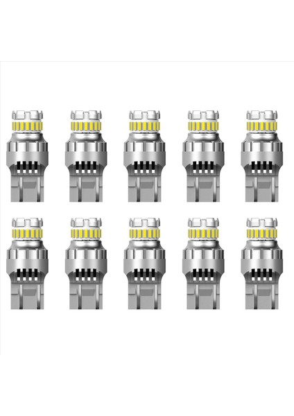 10X T20 7440 W21W LED Canbus Ters Işıkları W21/5W 7443 LED Ampul Fren Sinyal Işıkları 6500K Süper Parlak Kuyruk Lambası (Yurt Dışından)