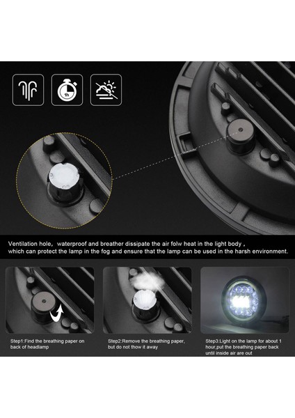 2x H4 400W 7inch LED Kafa Işık Lambası ile Lada Niva Urban 4x4 Suzuki Samurai Jeep Wrangler Off Road Için (Yurt Dışından) fiyatları