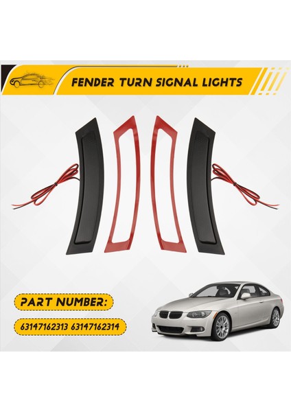 Araba Fender Sinyal Işıkları LED Gösterge Işığı 63147162313 63147162314 Bmw 3 Serisi E92 E93 2007-2013 Beyaz Işık (Yurt Dışından) fırsatları