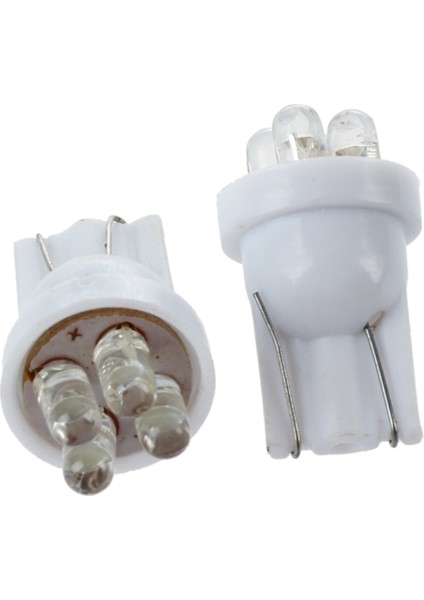 2x W5W T10 501 Xenon White 4 LED Sidelight / Sayı Plakası / Iç Ampul Işığı (Yurt Dışından)