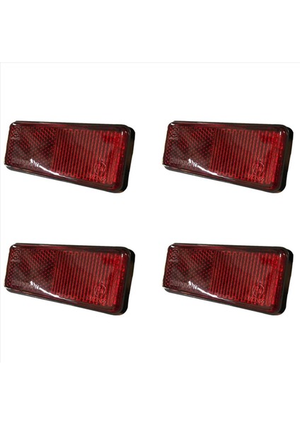 4x Kırmızı Işık Arka Motosiklet Dörtlü Scooter Bisiklet Reflektör Numarası Plaka Dikdörtgen Kavalki Yamaha Için Reflektör (Yurt Dışından)