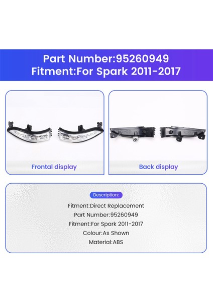 Araba Dikiz Aynası Işık Dönüş Sinyali Işık 95260949 Chevrolet Spark Için 2011-2017 (Yurt Dışından) fırsatları