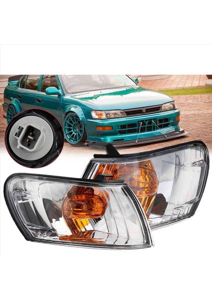 2 Çift Araba Ön Köşe Lamba Toyota Corolla AE100 AE101 E100 1993 1994 1995 1996 1997 Sinyal Lambası (Yurt Dışından) fiyatları