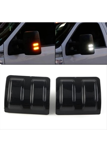 Turn Sinyal Işık LED Dikiz Yan Ayna Işığı Çift Renkli Ford F250 F350 F450 08-16 Için Gündüz Gösterge Işığı (Yurt Dışından)
