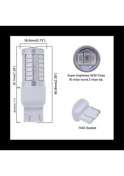 7443 T20 LED Ampuller Kırmızı 900 Lümenler Süper Parlak Dönüş Işığı Geri Ters Işık Kuyruğu Işık Ampulü Dc 12V 3 6W (8 Paket) (Yurt Dışından) fırsatları