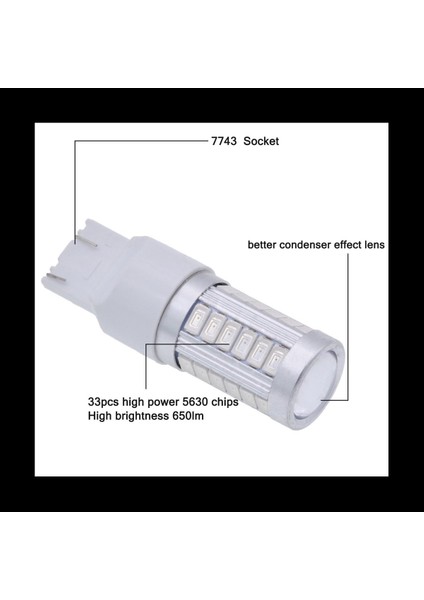 7443 T20 LED Ampuller Kırmızı 900 Lümenler Süper Parlak Dönüş Işığı Geri Ters Işık Kuyruğu Işık Ampulü Dc 12V 3 6W (8 Paket) (Yurt Dışından) indirimleri