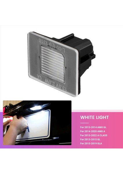 1 Pcs LED Plaka Işık Arka Gövde Kapağı Plaka Lambası Mercedes Benz A B C V Gla Gla Glb Glc Gle A0009062903 (Yurt Dışından) fırsatları