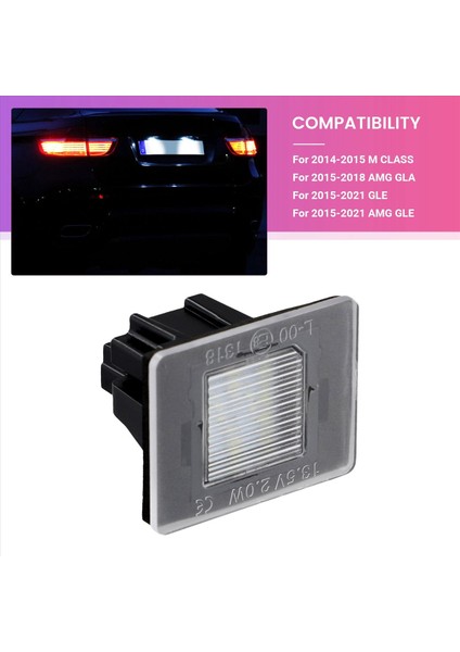 1 Pcs LED Plaka Işık Arka Gövde Kapağı Plaka Lambası Mercedes Benz A B C V Gla Gla Glb Glc Gle A0009062903 (Yurt Dışından) indirimleri