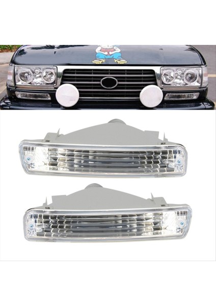 4pcs Araba Ön Tampon Toyota Land Cruiser Için Sinyal Lambası 80 Serisi 1991-1998 LC80 FJ80 FZJ80 HDJ80 HZJ80 4500 4 5l (Yurt Dışından) modelleri