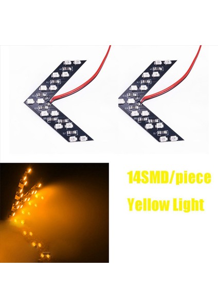 8pcs Universal 14 Smd Araba Yan Dikiz Bakış Ayna Turn Sinyal LED Işıklar Göz Kırpıcı Getirme Sarı Işık (Yurt Dışından) fırsatları
