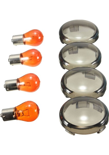 Motosiklet Turn Sinyalleri Ampuller Transformer Amber Lens Harley Davidson Sportster Softail Dyna Duman (Yurt Dışından) fiyatları