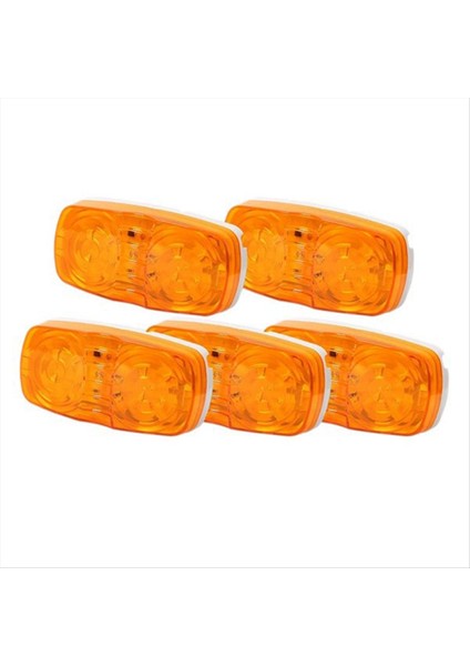 5 Pc LED Kamp Dış Işıklar Rv Römork Işaretçisi Işıkları Çift Bullseye Yan Çamurluk Işıkları 10 Diyot Işıkları (Yurt Dışından)