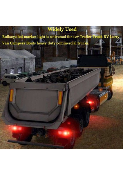 5 Pc LED Kamp Dış Işıklar Rv Römork Işaretçisi Işıkları Çift Bullseye Yan Çamurluk Işıkları 10 Diyot Işıkları (Yurt Dışından) indirimleri