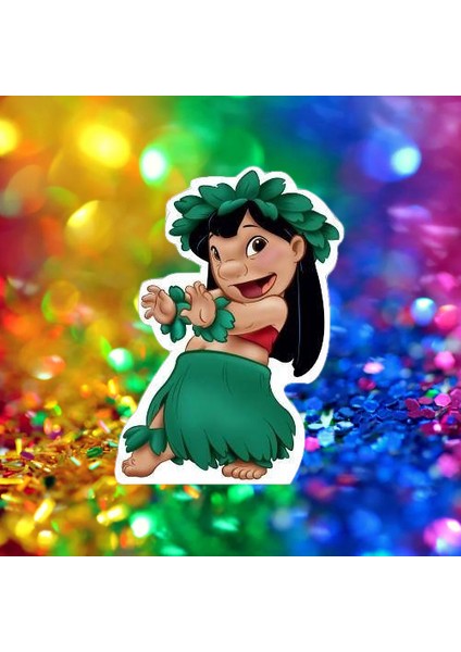 Ayaklı Pano Lilo ve Stitch Lilo Ayaklı Pano 35 cm Doğum Günü Masa Dekoru Oda Süsü