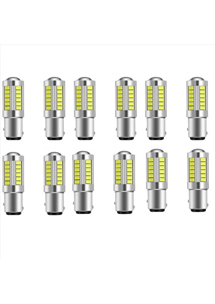 Süper Parlak LED 1157 LED Ampul P21/5W BAY15D LED 33SMD 5730 Yonga Setleri Xenon White (12 Set) (Yurt Dışından)