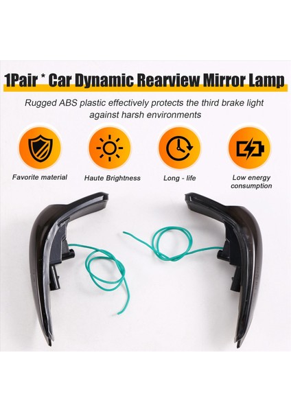 Araba Dinamik Dikiz Ayna Lambası Dönüş Sinyal Işıkları LED Gösterge Işıkları Bicolor Işık Toyota Avalon Camry Corolla (Yurt Dışından) fırsatları