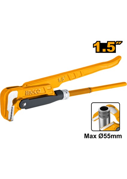 Ingco ING-HPW04151 90 ° Ağır Tip Manşonlu Boru Anahtarı 1.5" 55MM fiyatları