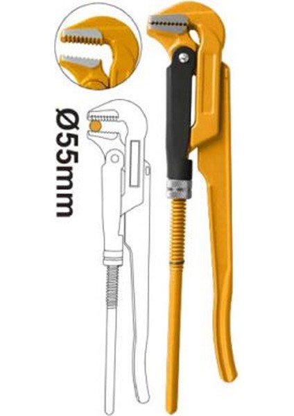 Ingco ING-HPW04151 90 ° Ağır Tip Manşonlu Boru Anahtarı 1.5" 55MM modelleri