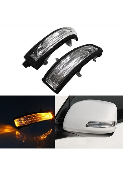 1 Çift Ters Çevirme Sinyali Işık Yan Ayna Işığı 81730-60120 81740-60090 Toyota Prado Land Cruiser (Yurt Dışından) modelleri