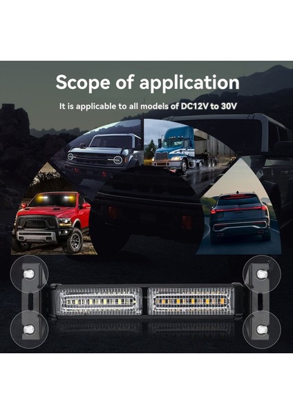 LED Acil Strobe Light 18 Yanıp Sönen Araba Uyarı Işık Güvenliği Ön Camlar Araba Atv Utv Kamyonu Için 12-30V (Yurt Dışından) fırsatları