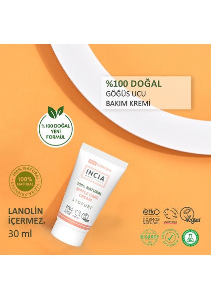 ATOPURE ® %100 Doğal Göğüs Ucu Bakım Kremi Yumuşatma ve Koruma Lanolin İçermez 30 ml modelleri