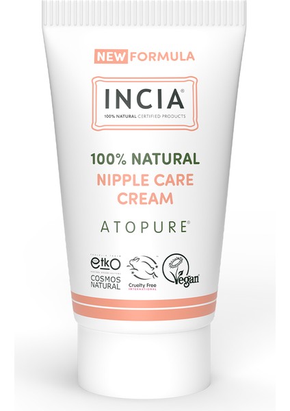 ATOPURE ® %100 Doğal Göğüs Ucu Bakım Kremi Yumuşatma ve Koruma Lanolin İçermez 30 ml