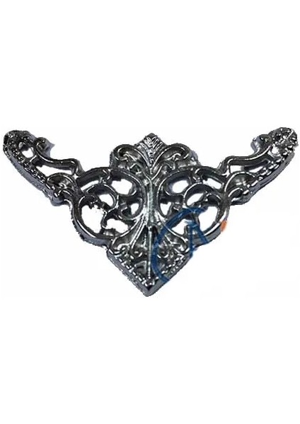 Dekoratif Köşe Süsü, Köşelik - Küçük, 19X34MM, Nikel, 1 Adet