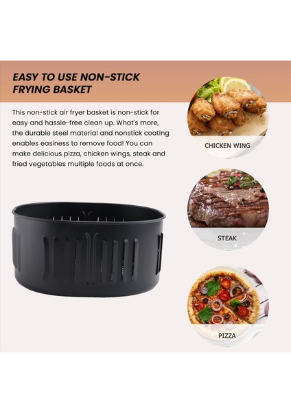 Air Fryer Yedek Sepeti, Air Fryer Aksesuarları Siyah (Yurt Dışından) fiyatları