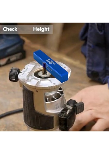 Kurulum Bloklar Ahşap Işleme Yüksekliği Göstergesi Set 15 Adet Kurulum Çubuğu Yönlendirici Tablosu ve Masa Testere Aksesuarları Mavi (Yurt Dışından) indirimleri