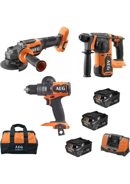 JP18AA3-503B 18V Akülü 3'lü Set (BSB18C3BL+BEWS18-125BLPX2+BBH18BL2) (4935479881)