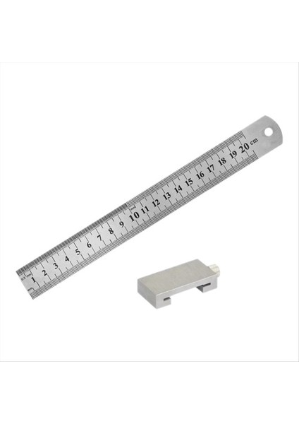 Metal Carpenter Carpentry Square Woodworking Araçları Marangozluk Çelik Cetvel Konumlandırma Sınırı Blok 200MM Ölçüyor (Yurt Dışından)