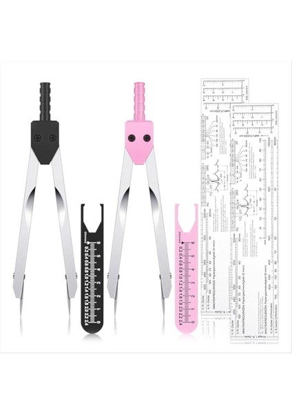 Ekg Kaliperler ve Ekg Cetveli Set Ekg Calipers Çizim Elektrokardiyogram Bölücü Ekg Calipers Hemşirelik Için Ölçüm Aracı (Yurt Dışından)