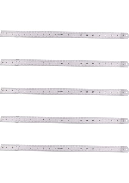 5x Groove Sağ Paslanmaz Çelik Metrik Cetvel 50 cm Paslanmaz Metrik Cetvel (Yurt Dışından)