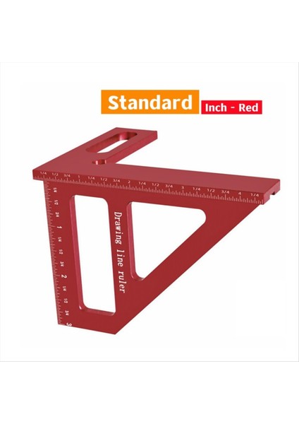 Carpenter Meydanı Alüminyum Çiftçilik Üçlü Cetvel Hassas Delik Scriber Ahşap Işleme Meydanı Prestor 45/90 Derece Black (Yurt Dışından) modelleri